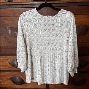 Adrianna Papell Micro Pleated Blouse M